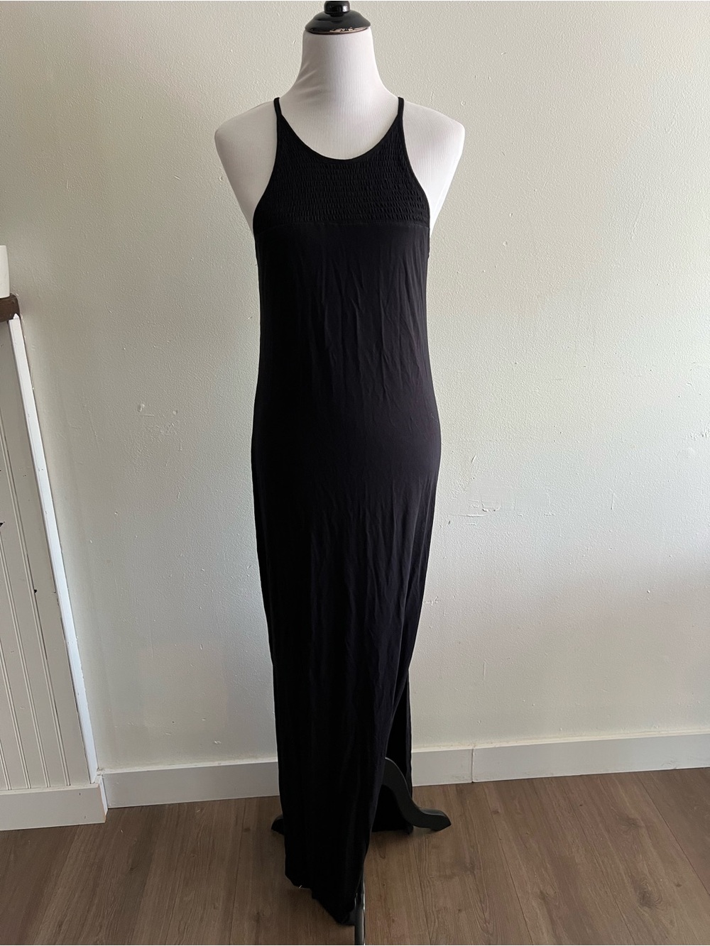 knot sisters Black Maxi Tank Dress with Scoop Neckline